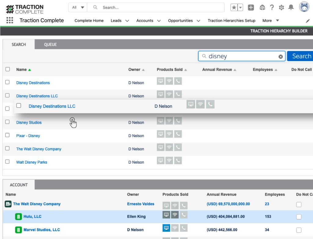 account hierarchy salesforce