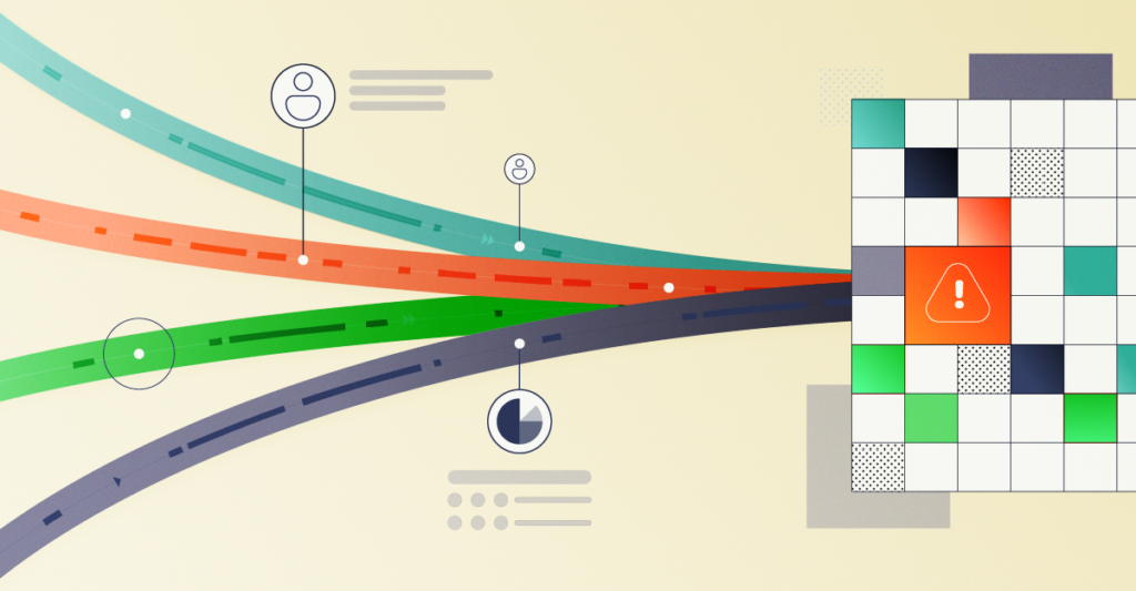 Stylized image representing APEX flows within Salesforce.