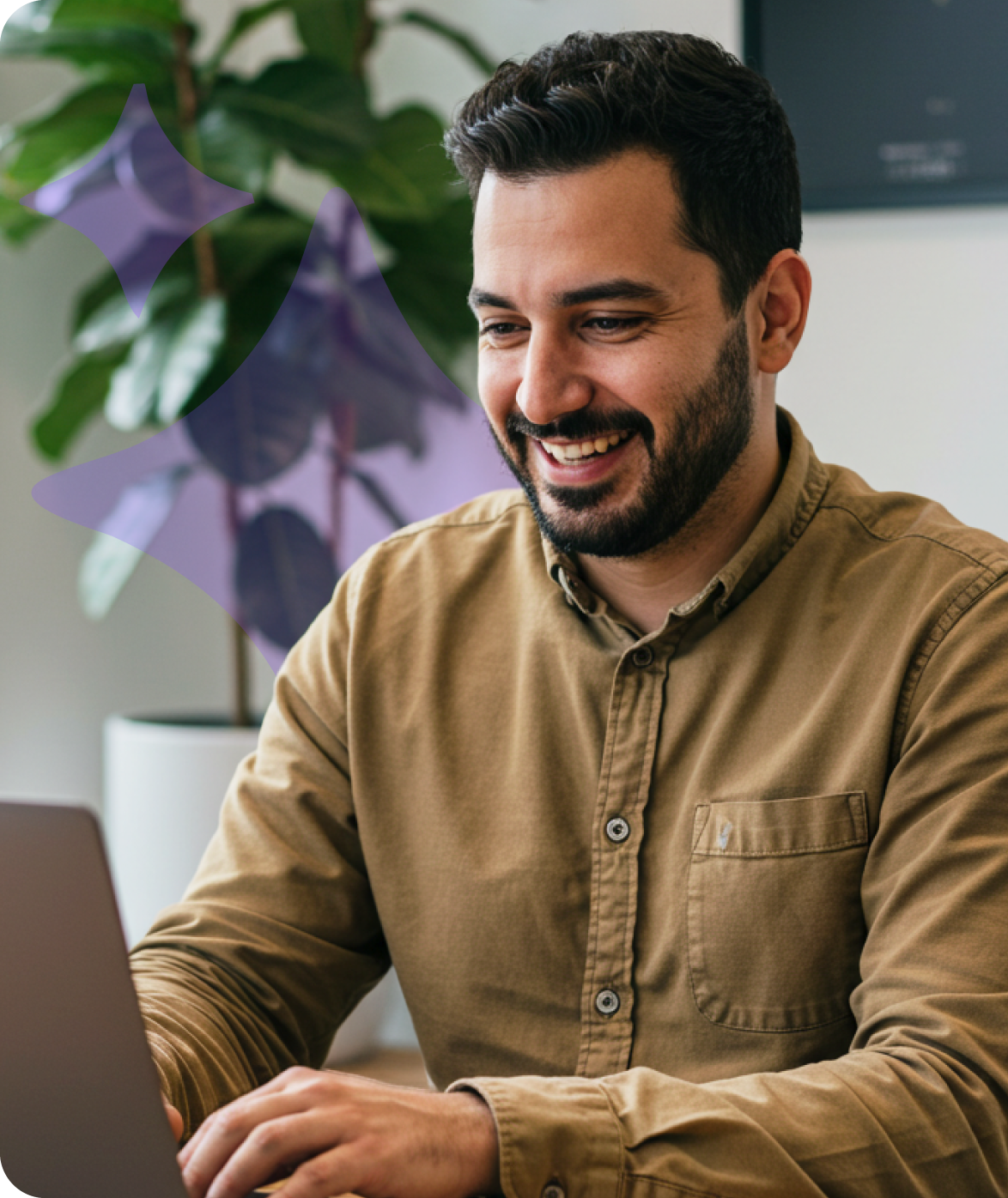 stock photo of man using laptop