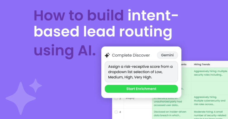 How to Build Intent-Based Lead Routing with Complete Discover and ...